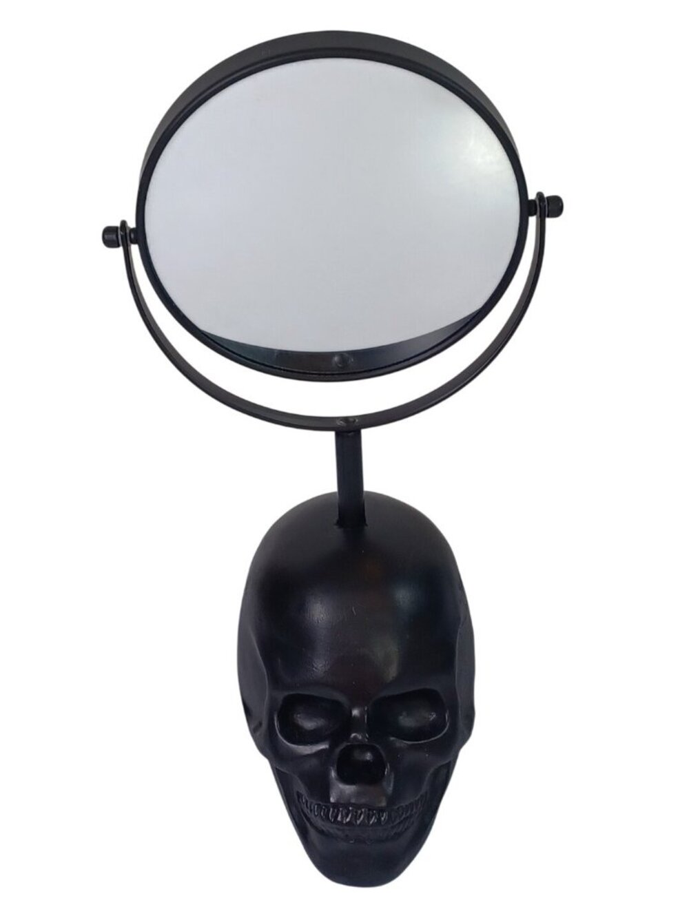 Dolls Kill Black Skull Skeleton Adjustable Vanity Mirror 14.75 X 8 3X Magnifying